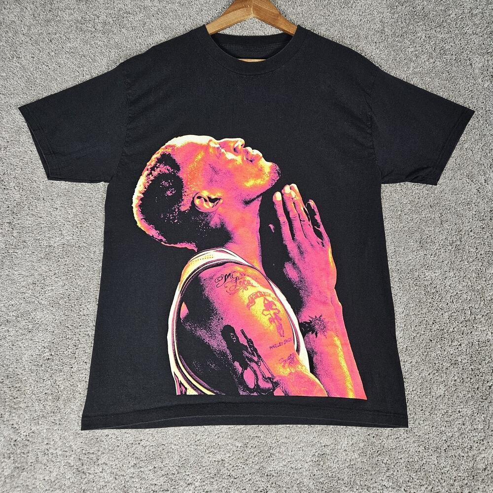Rodman Apparel Shirt Men's Large Black T-Shirt Dennis Rodman Basketball Sports